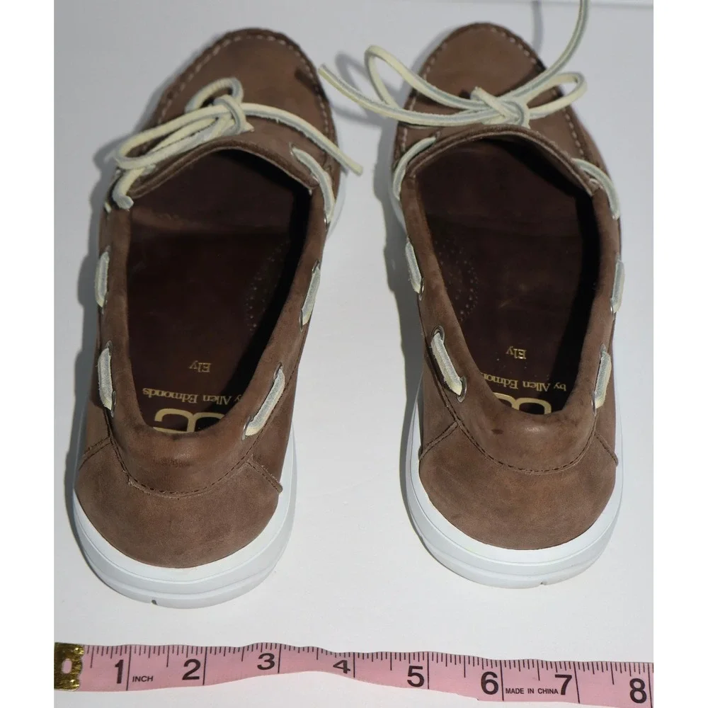 Allen Edmonds Ely Mens Brown Boat Shoes Extra Light Sole Loafers Size 9 D